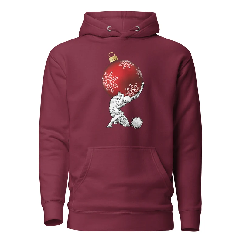 Atlas holding Christmas - Premium Hoodie