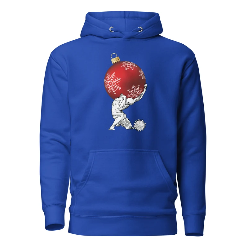 Atlas holding Christmas - Premium Hoodie