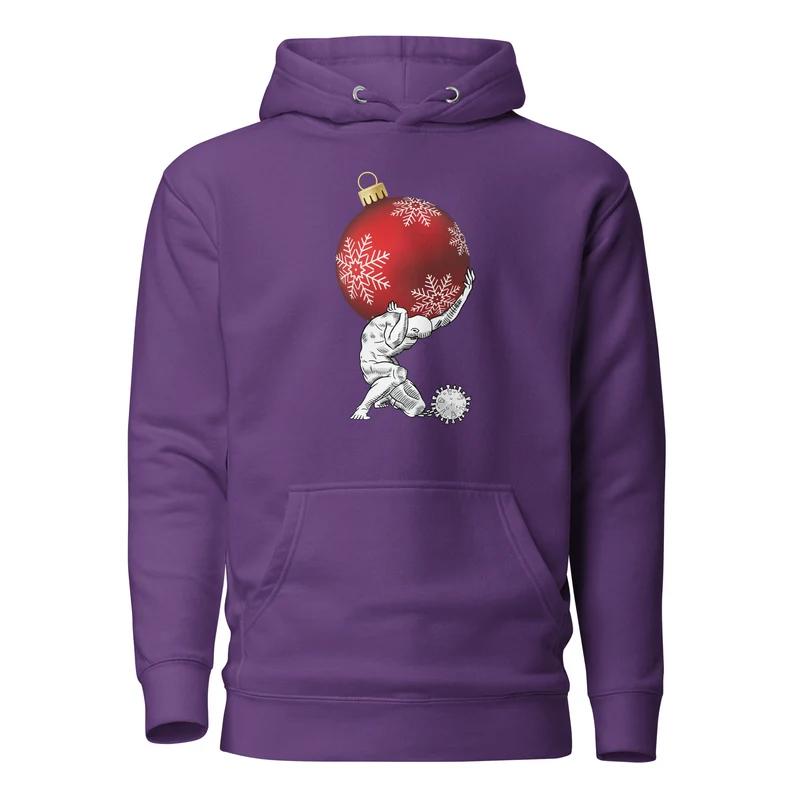 Atlas holding Christmas - Premium Hoodie