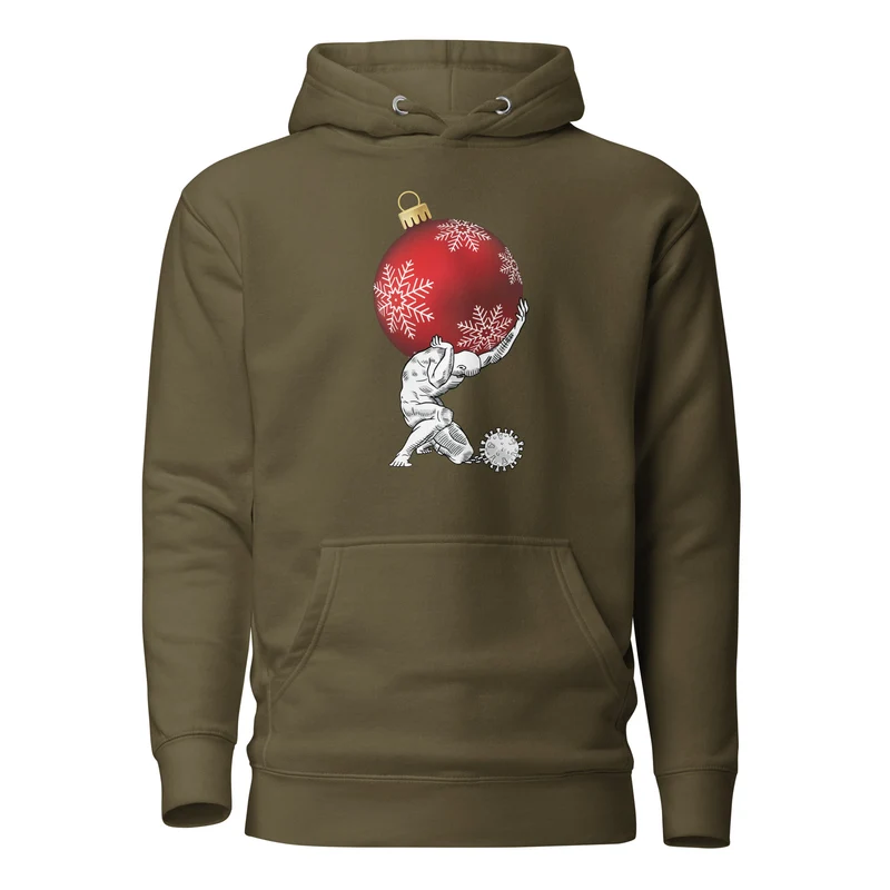 Atlas holding Christmas - Premium Hoodie