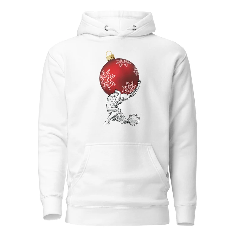 Atlas holding Christmas - Premium Hoodie