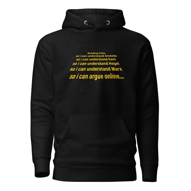 I read Plato to argue online - Premium Hoodie
