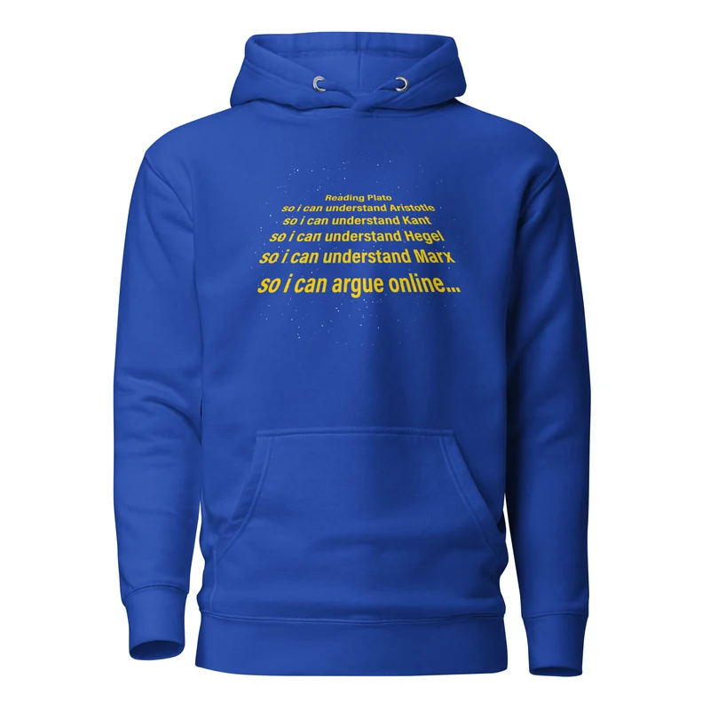 I read Plato to argue online - Premium Hoodie