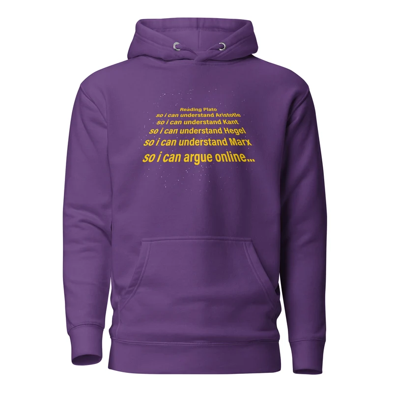I read Plato to argue online - Premium Hoodie