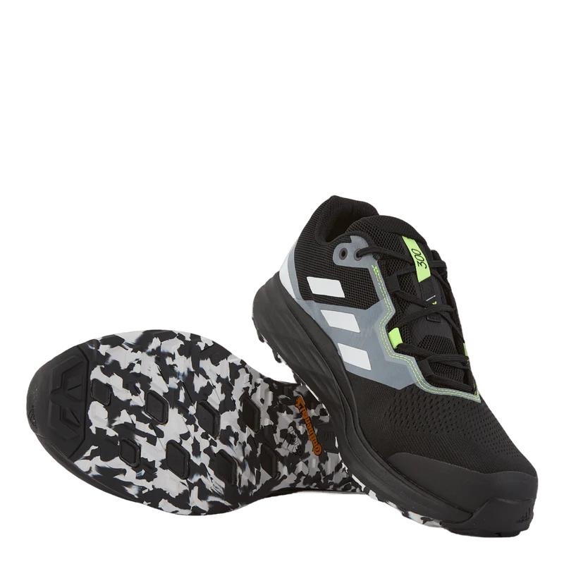 Terrex Two Flow Trail Running Shoes Core Black / Crystal White / Solar Yellow