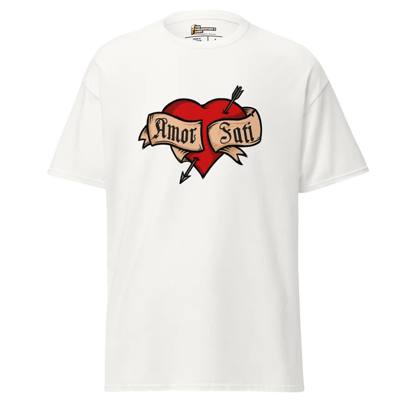 Nietzsche Fatalism Amor Fati Tattoo Heart - Unisex Classic T-Shirt