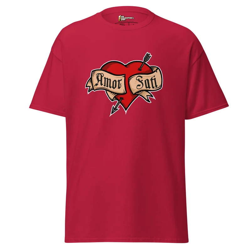 Nietzsche Fatalism Amor Fati Tattoo Heart - Unisex Classic T-Shirt
