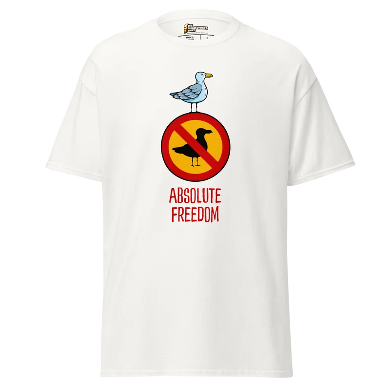 Sartre - Absolute Freedom Seagull - Unisex Classic T-Shirt