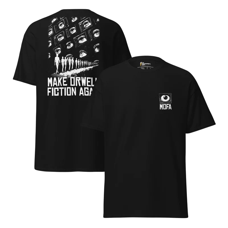 Make Orwell Fiction Again - Front and Back Print - Unisex Classic T-Shirt