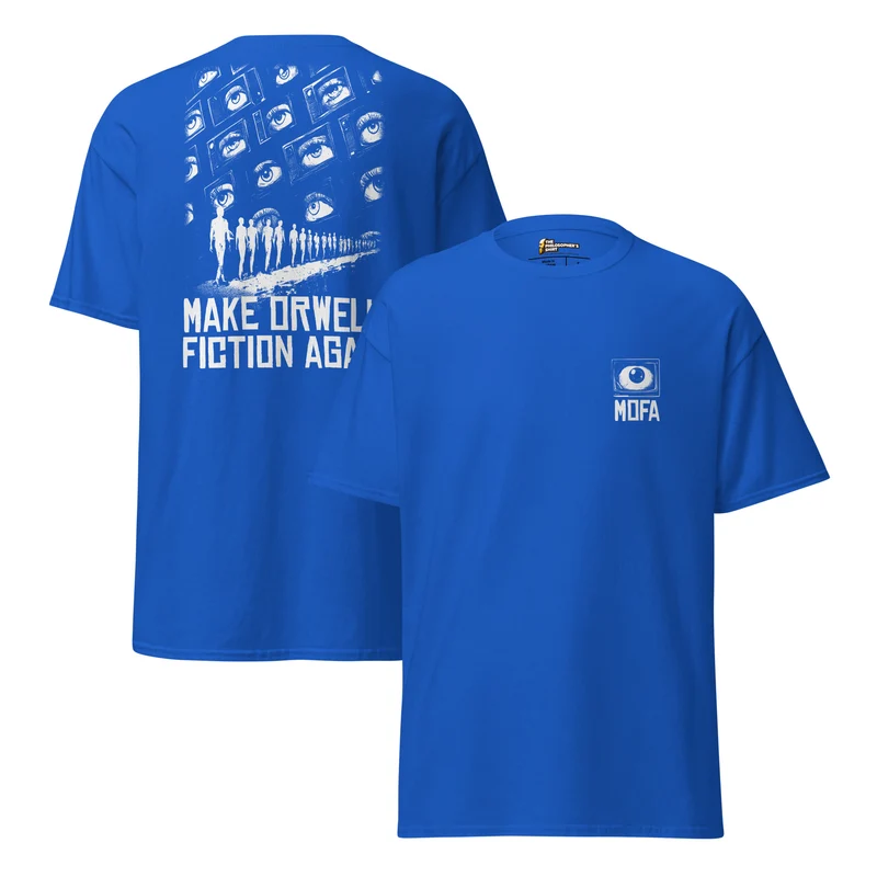 Make Orwell Fiction Again - Front and Back Print - Unisex Classic T-Shirt