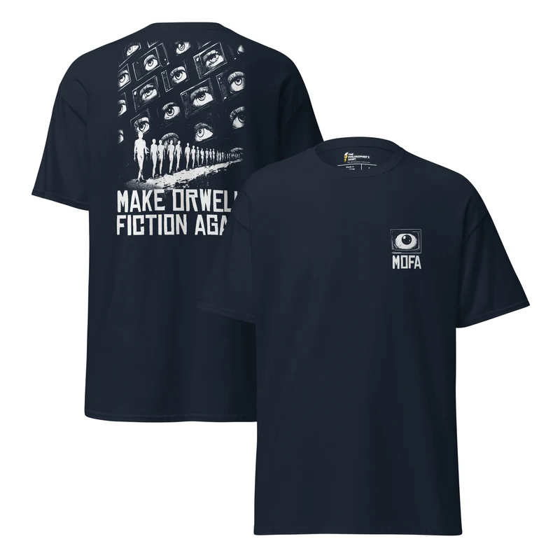 Make Orwell Fiction Again - Front and Back Print - Unisex Classic T-Shirt