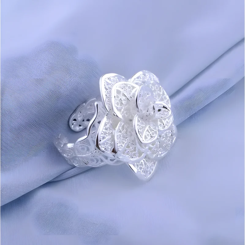 Three-Layer Flower Ring
