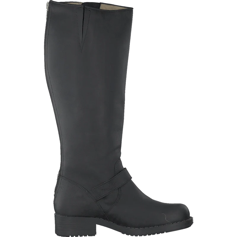 High Zip Back Black Shiny Silver