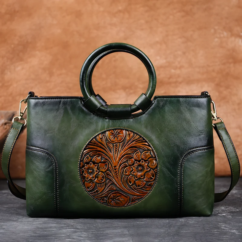 Embossed Crossbody Handbag
