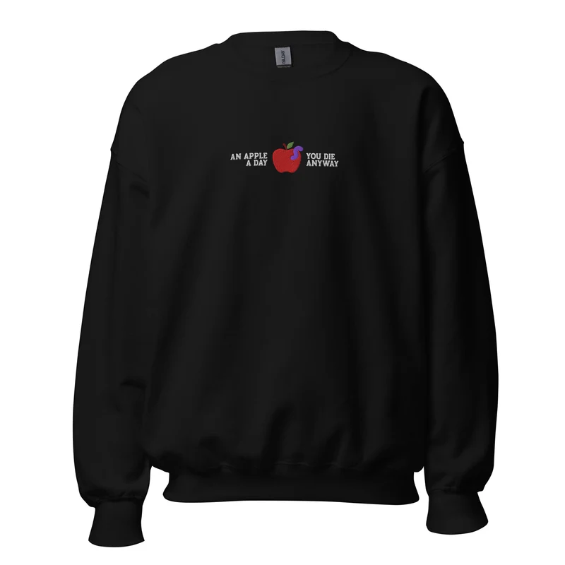 An Apple a Day - Embroidered - Sweatshirt