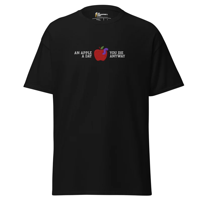 An Apple a Day - Embroidered - Unisex Classic T-Shirt
