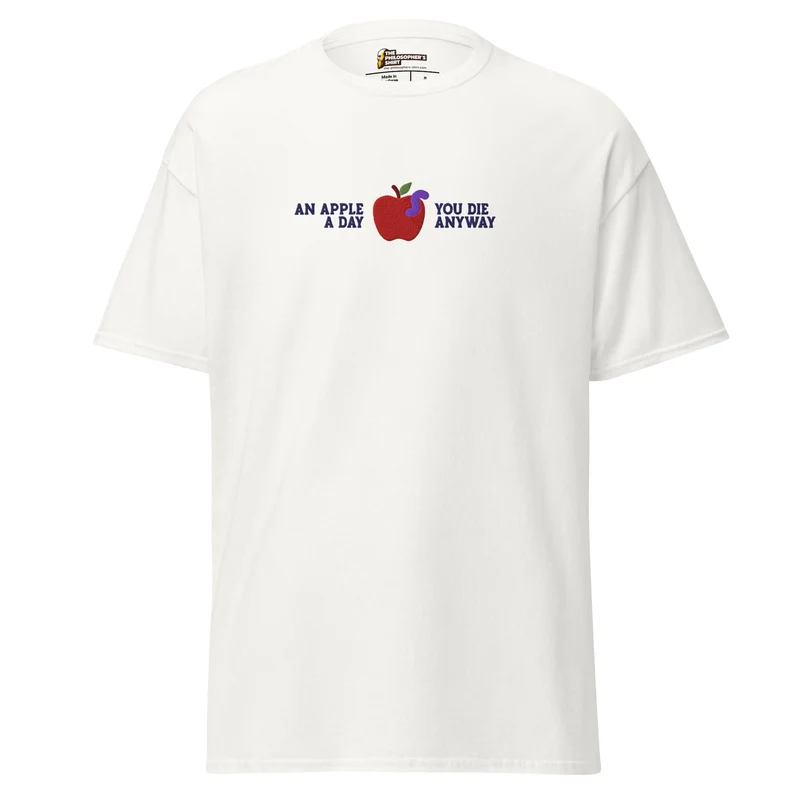 An Apple a Day - Embroidered - Unisex Classic T-Shirt