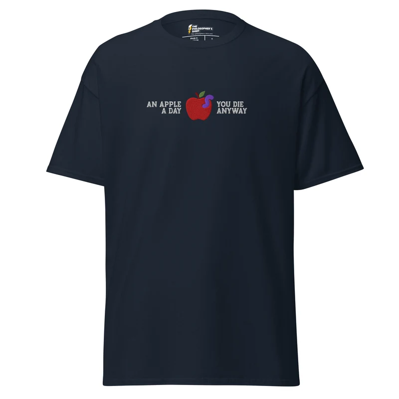 An Apple a Day - Embroidered - Unisex Classic T-Shirt