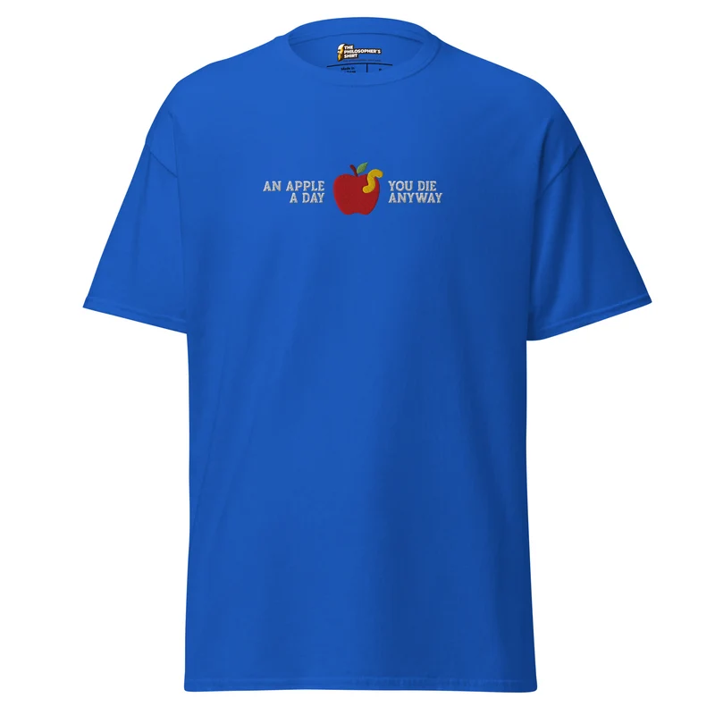 An Apple a Day - Embroidered - Unisex Classic T-Shirt