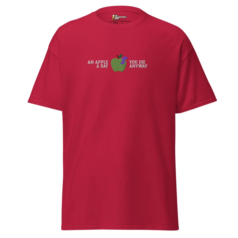 An Apple a Day - Embroidered - Unisex Classic T-Shirt