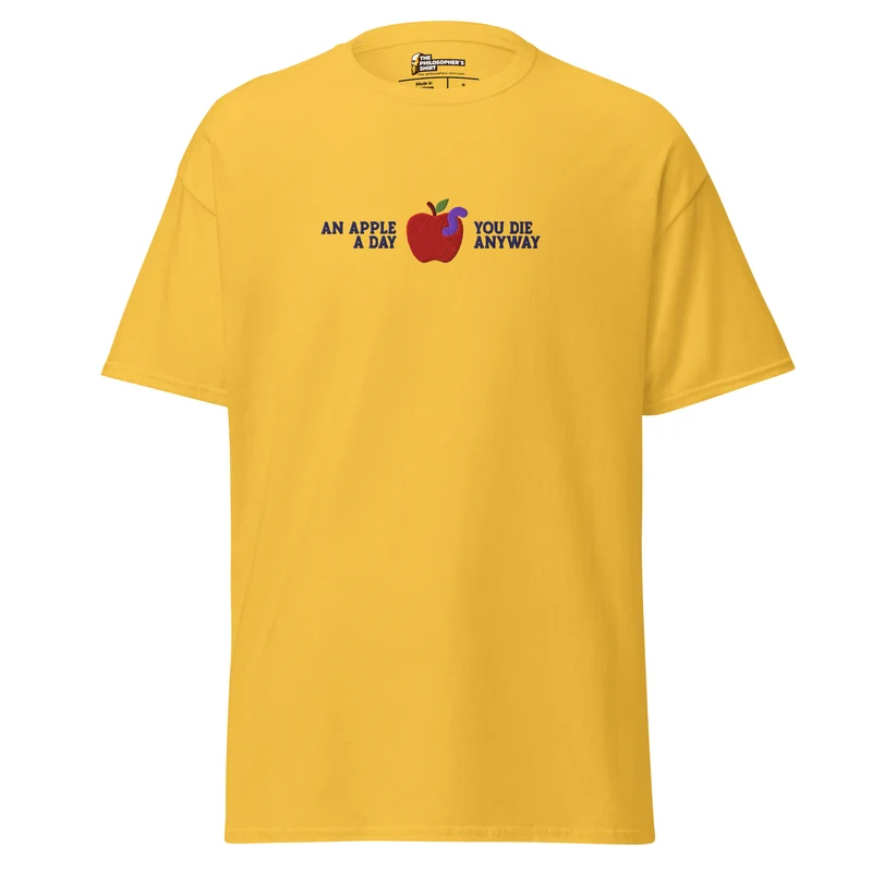 An Apple a Day - Embroidered - Unisex Classic T-Shirt