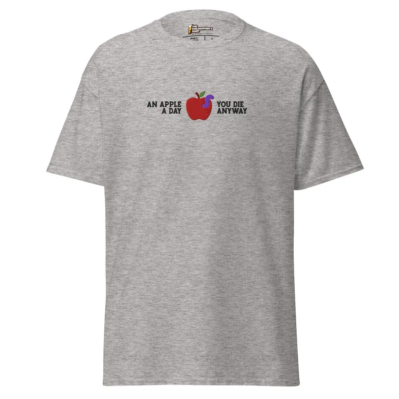 An Apple a Day - Embroidered - Unisex Classic T-Shirt