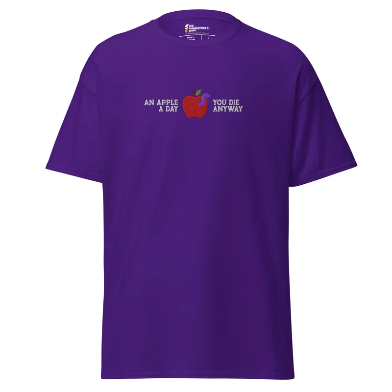 An Apple a Day - Embroidered - Unisex Classic T-Shirt