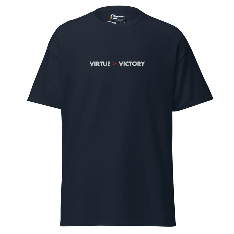 Virtue over Victory - Embroidered - Unisex Classic T-Shirt