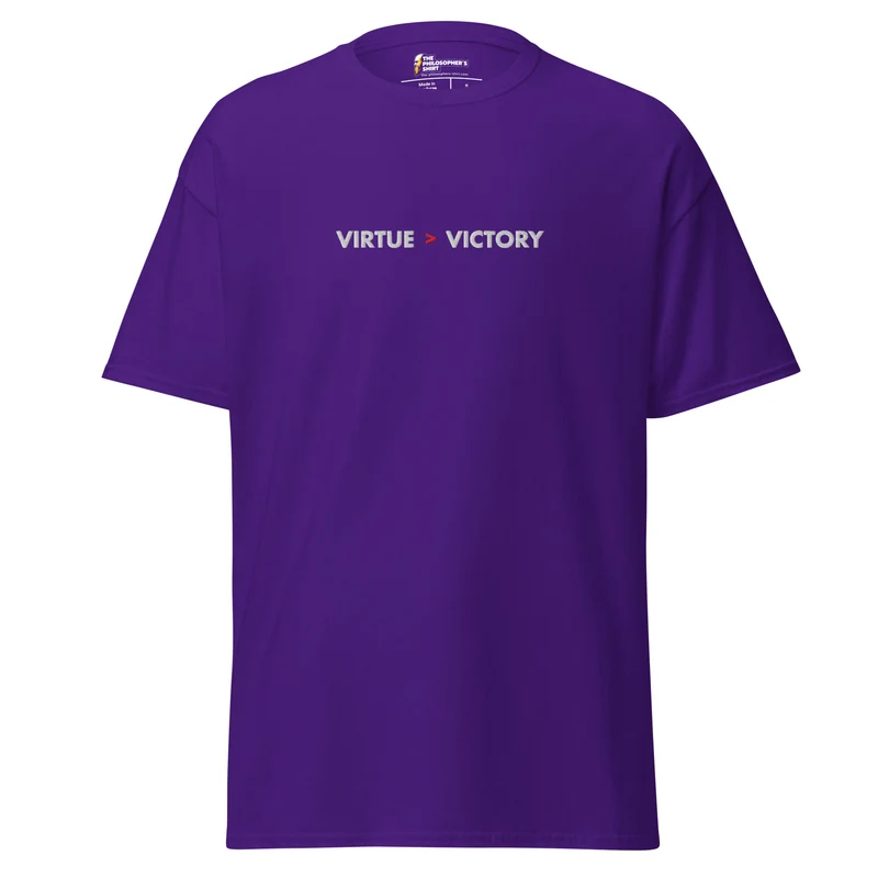 Virtue over Victory - Embroidered - Unisex Classic T-Shirt