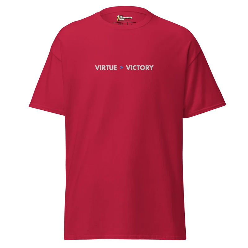 Virtue over Victory - Embroidered - Unisex Classic T-Shirt