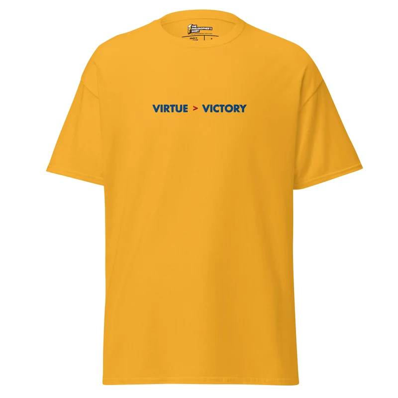 Virtue over Victory - Embroidered - Unisex Classic T-Shirt