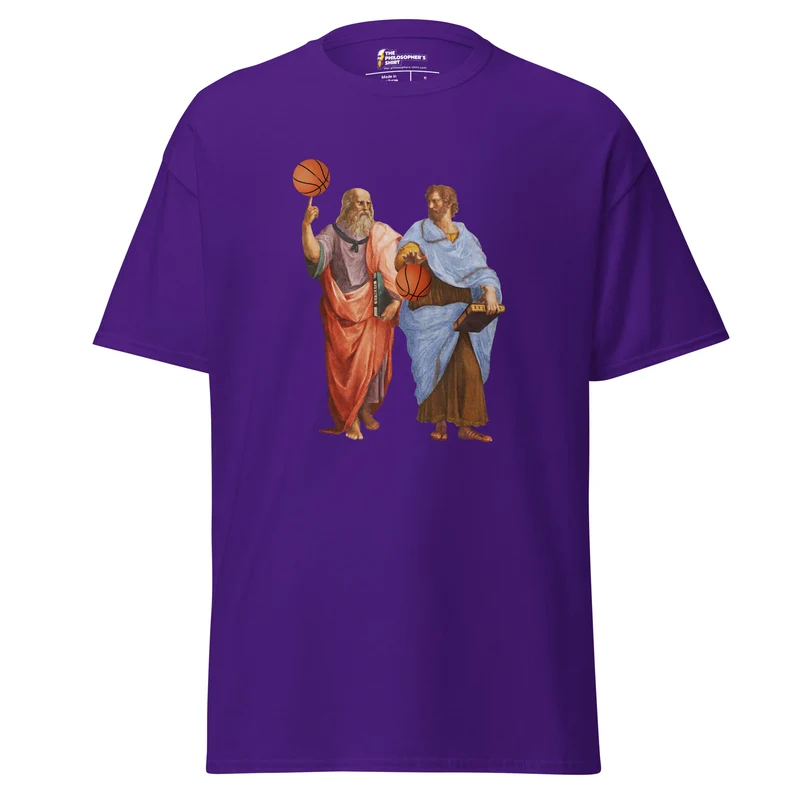 Aristotle and Plato with Basketballs - Unisex Classic T-Shirt