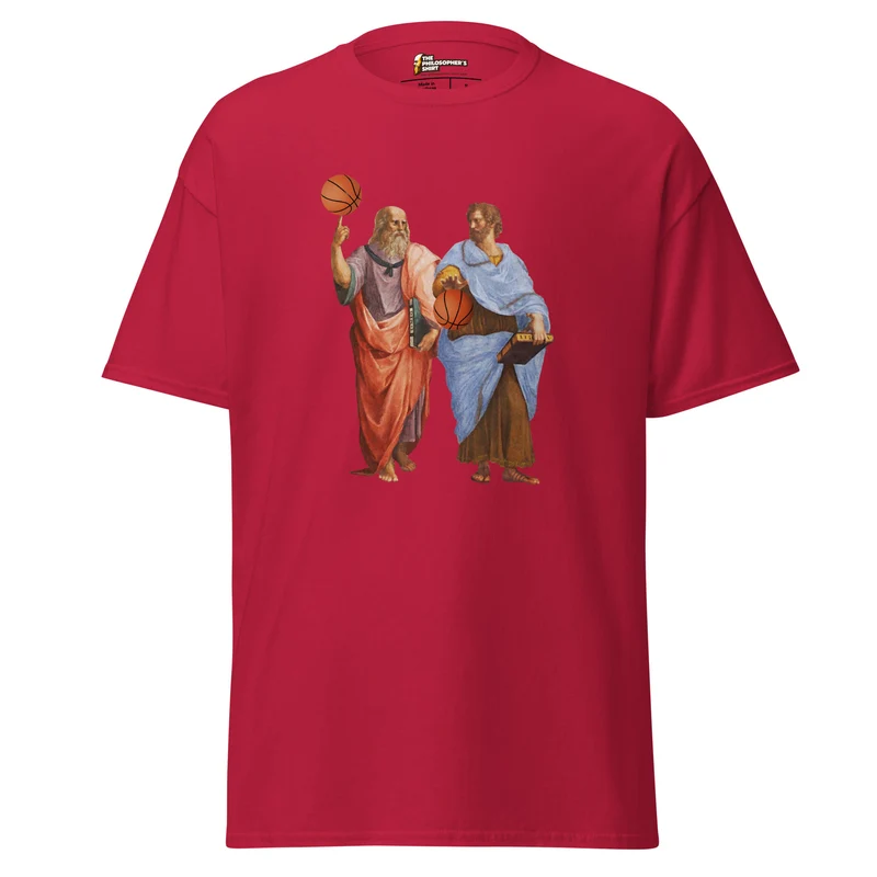 Aristotle and Plato with Basketballs - Unisex Classic T-Shirt