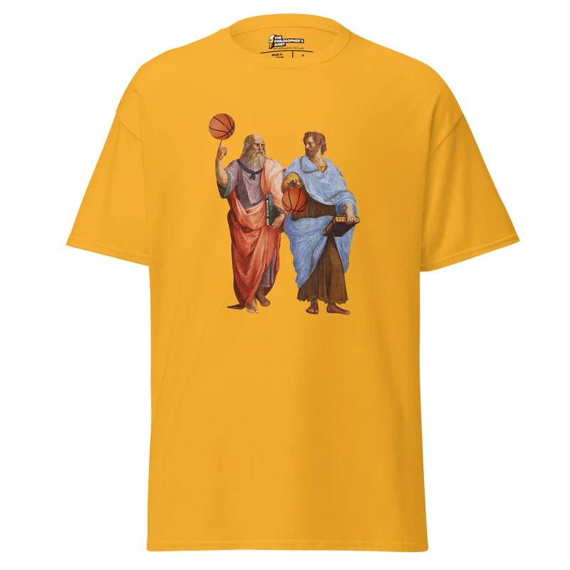 Aristotle and Plato with Basketballs - Unisex Classic T-Shirt