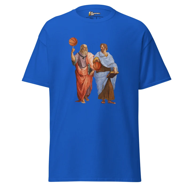 Aristotle and Plato with Basketballs - Unisex Classic T-Shirt