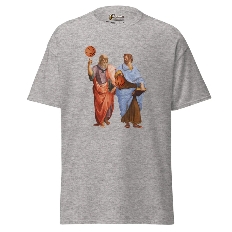 Aristotle and Plato with Basketballs - Unisex Classic T-Shirt