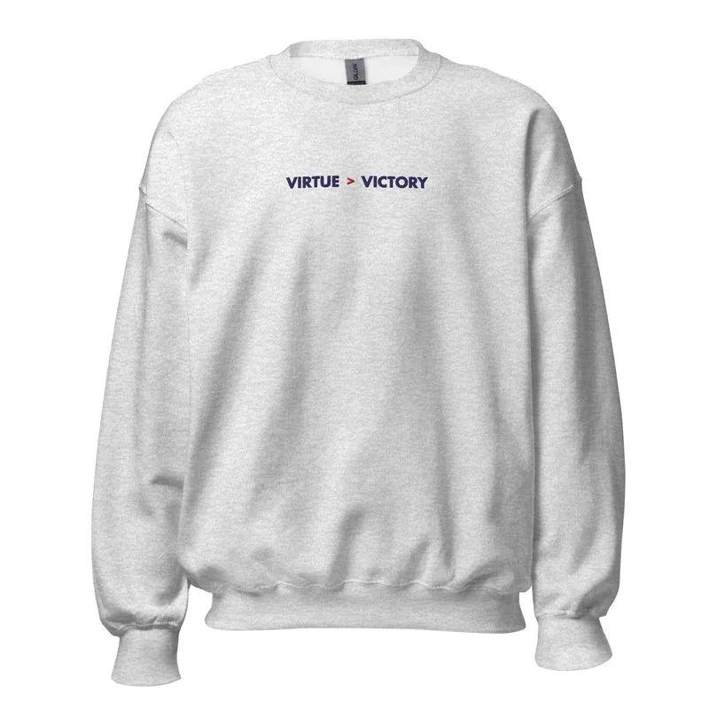 Virtue over Victory - Embroidered - Sweatshirt