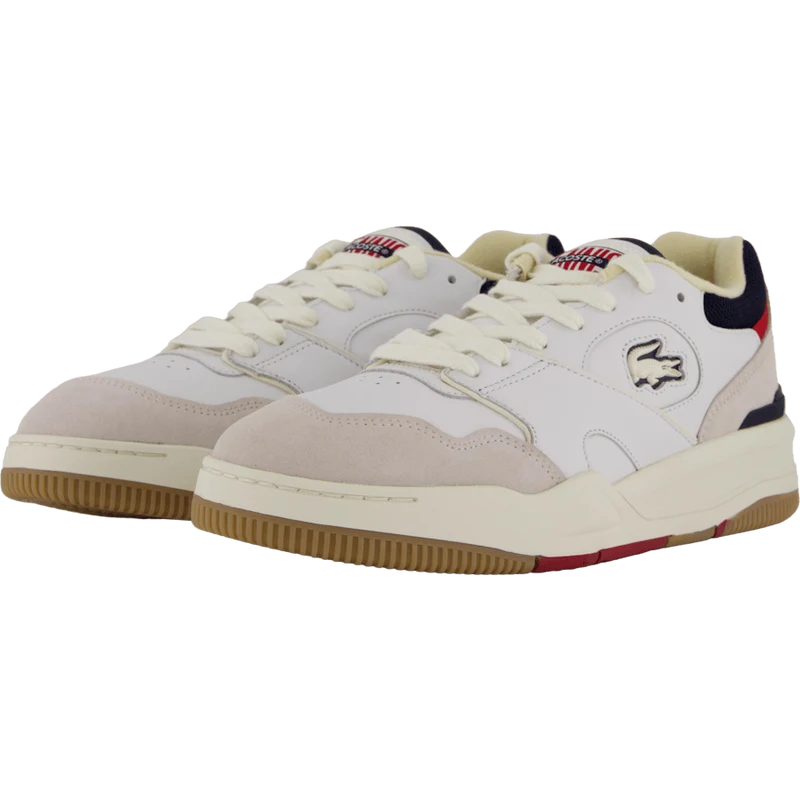 Lineshot Leather Sneakers 40f Off Wht/gum