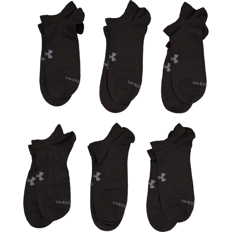 Ua Essential No Show 6pk Black