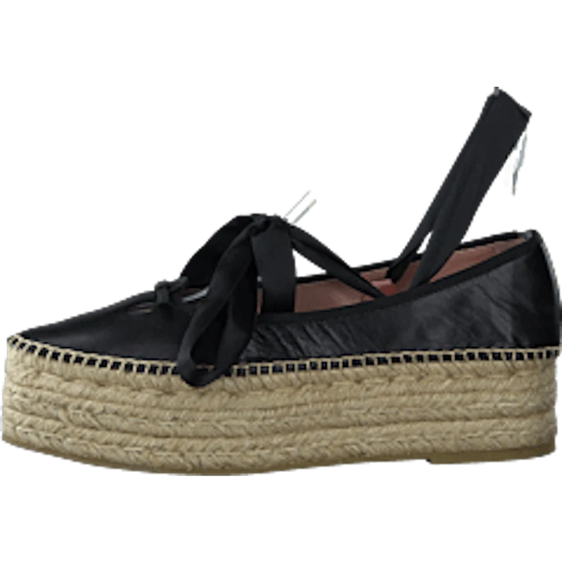 The Mouse Platform Espadrille Black