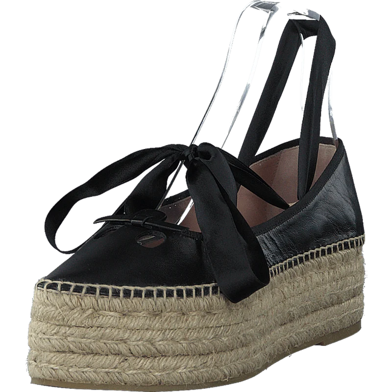 The Mouse Platform Espadrille Black