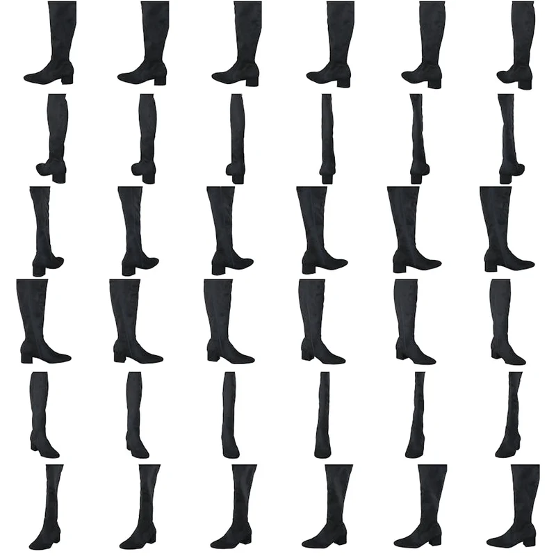 500 Black Suede Stretch Black