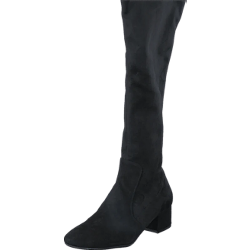 500 Black Suede Stretch Black