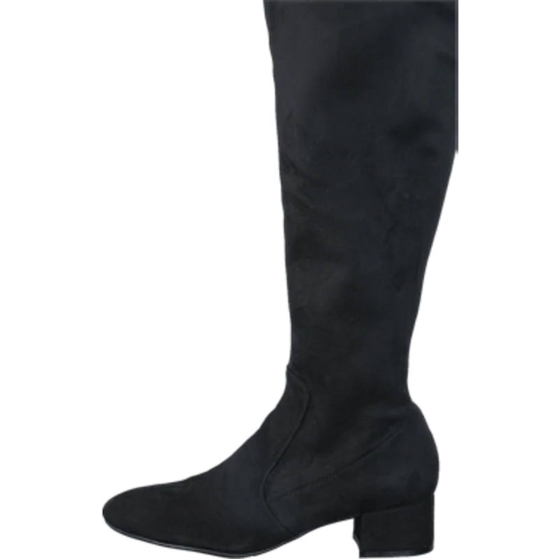 500 Black Suede Stretch Black