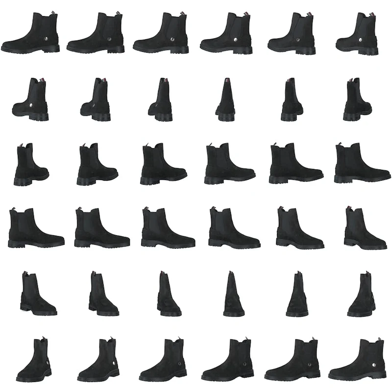 Th Coin Flat Boot Black