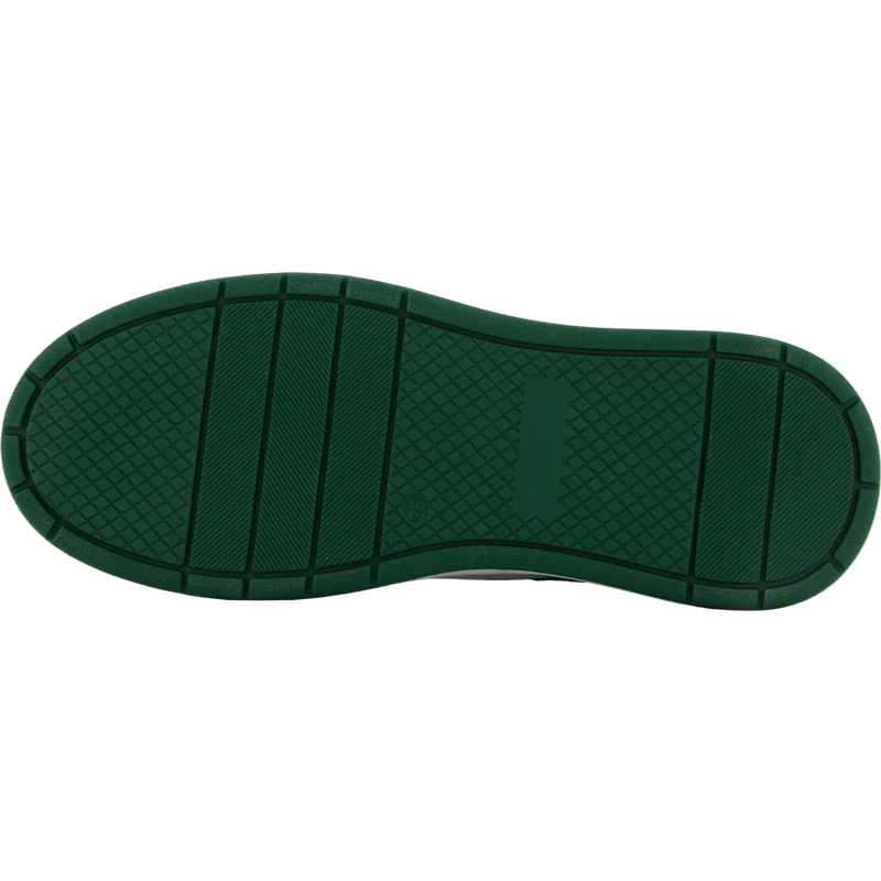 The Ella White Leather/green