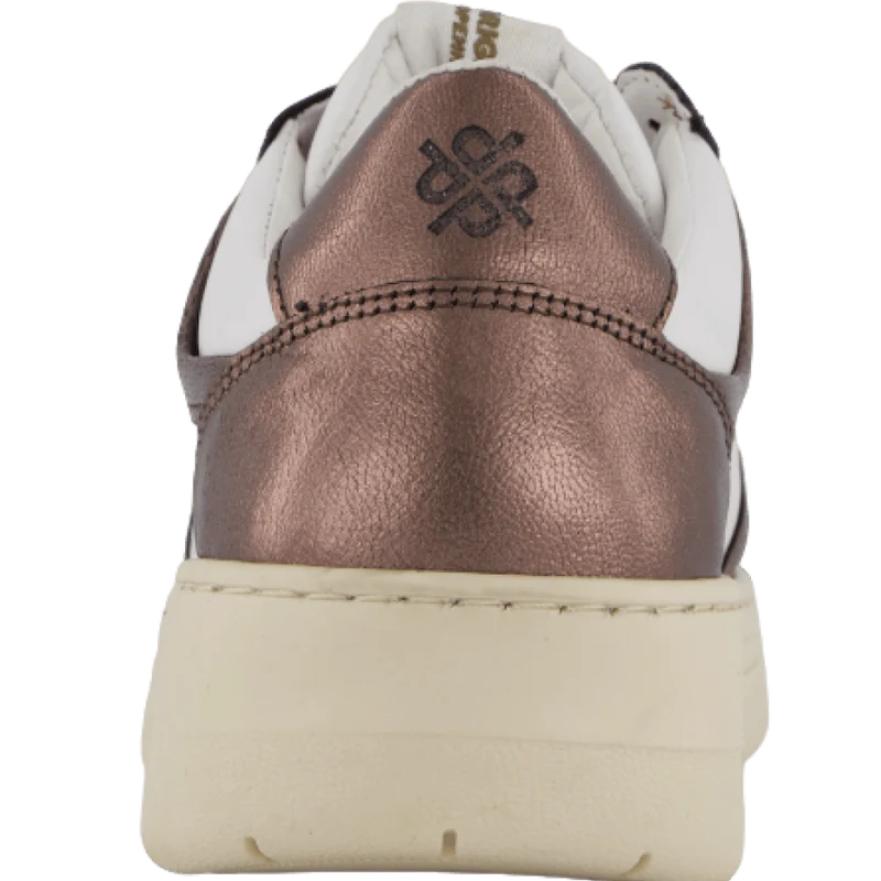 The Ella 2.0 White Leather/bronze