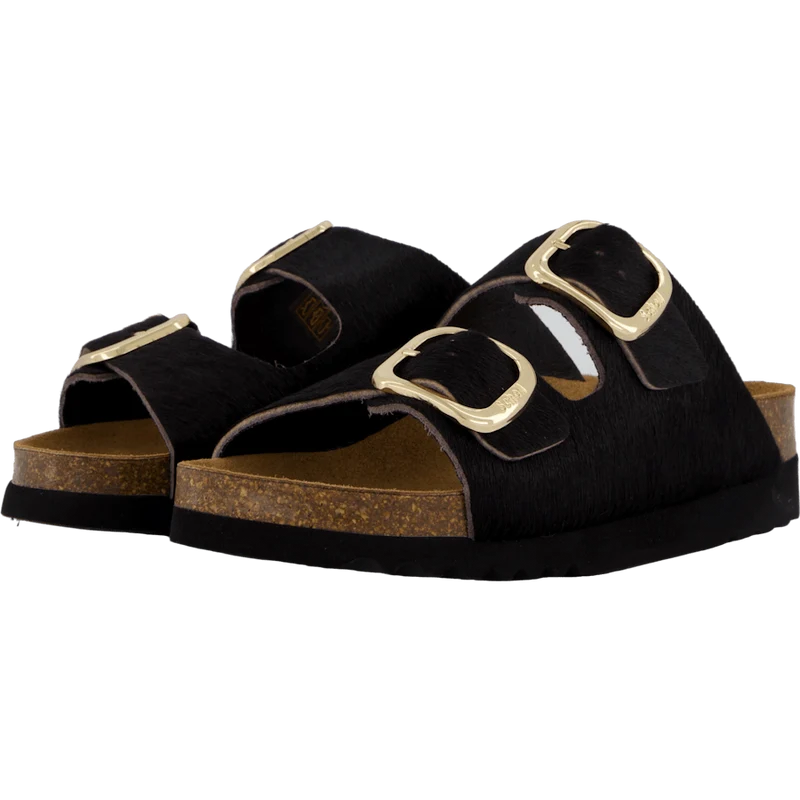 Ilary 2 Straps Fur Ad Black
