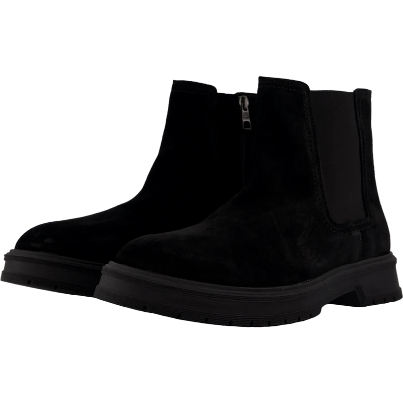 Hilfiger Suede Zip Chelsea Black