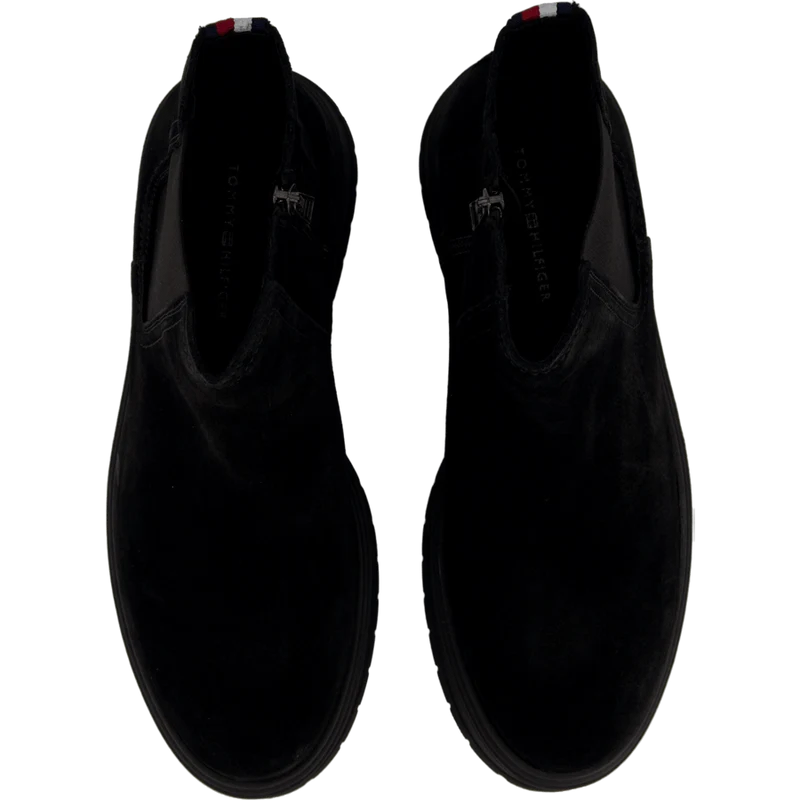 Hilfiger Suede Zip Chelsea Black